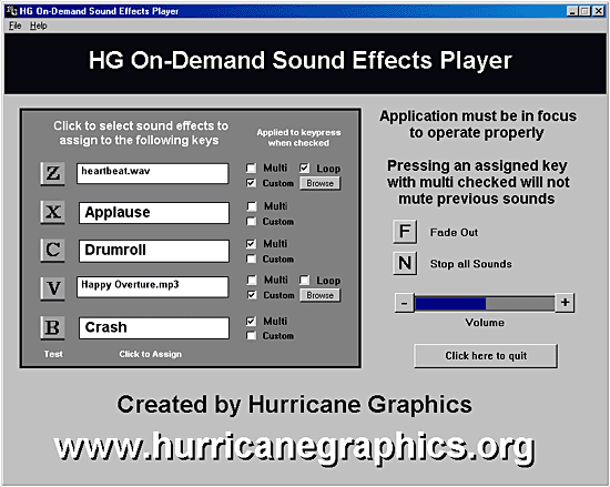 HG On-Demand Sound Effects Player